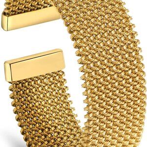Gold Stainless Steel Wide Cuff Stackable Bracelets for Women Gift Jewelry